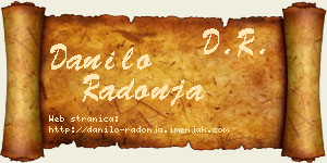 Danilo Radonja vizit kartica